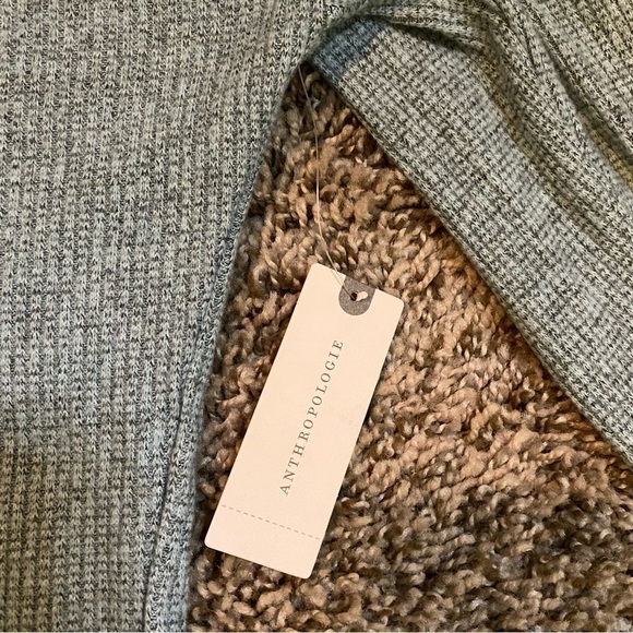 NWT Anthropologie Gray Wide Off Shoulder Sweater Sz Large Lightweight - Picture 9 of 11